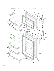 Doors parts for Kenmore Refrigerator 253.31672101 (25331672101, 253 31672101) from AppliancePartsPros.com
