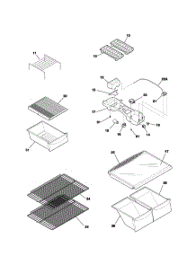 Shelves parts for Kenmore Refrigerator 253.31800108 (25331800108, 253 31800108) from AppliancePartsPros.com