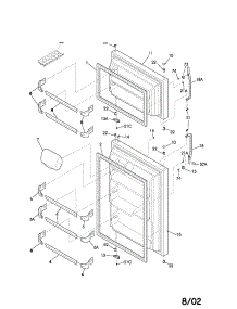Doors parts for Kenmore Refrigerator 253.31844104 (25331844104, 253 31844104) from AppliancePartsPros.com