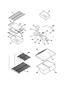 Shelves parts for Kenmore Refrigerator 253.3187410C (2533187410C, 253 3187410C) from AppliancePartsPros.com