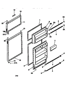 Doors parts for Kenmore Refrigerator 253.36610890 (25336610890, 253 36610890) from AppliancePartsPros.com