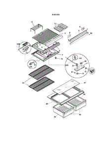 Shelves parts for Kenmore Refrigerator 253.36800892 (25336800892, 253 36800892) from AppliancePartsPros.com