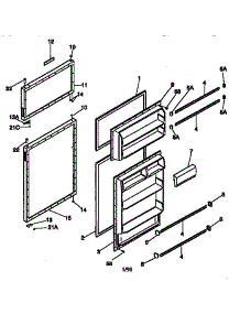 Doors parts for Kenmore Refrigerator 253.36801890 (25336801890, 253 36801890) from AppliancePartsPros.com