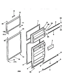 Doors parts for Kenmore Refrigerator 253.36808891 (25336808891, 253 36808891) from AppliancePartsPros.com