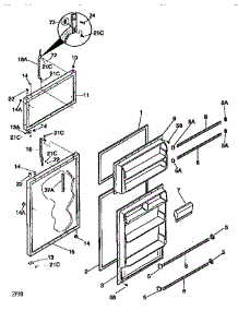 Doors parts for Kenmore Refrigerator 253.37840891 (25337840891, 253 37840891) from AppliancePartsPros.com