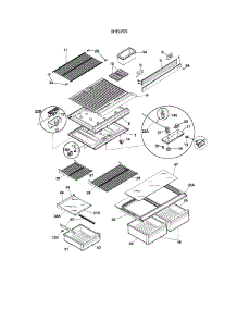 Shelves parts for Kenmore Refrigerator 253.37844892 (25337844892, 253 37844892) from AppliancePartsPros.com