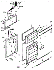 Fresh Food And Freezer Doors parts for Kenmore Refrigerator 253.37874891 (25337874891, 253 37874891) from AppliancePartsPros.com