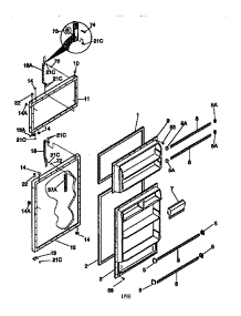 Fresh Food And Freezer Door parts for Kenmore Refrigerator 253.37877890 (25337877890, 253 37877890) from AppliancePartsPros.com