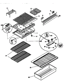 Shelves And Divider Block parts for Kenmore Refrigerator 253.38620890 (25338620890, 253 38620890) from AppliancePartsPros.com
