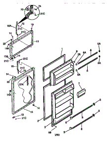 Fresh Food And Freezer Doors parts for Kenmore Refrigerator 253.38622890 (25338622890, 253 38622890) from AppliancePartsPros.com