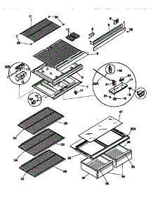 Shelves And Divider Block parts for Kenmore Refrigerator 253.38640890 (25338640890, 253 38640890) from AppliancePartsPros.com