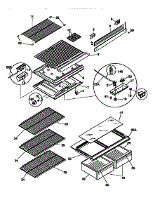 Shelves And Divider Block parts for Kenmore Refrigerator 253.38642890 (25338642890, 253 38642890) from AppliancePartsPros.com