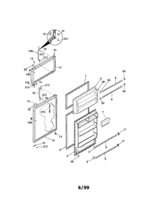 Door parts for Kenmore Refrigerator 253.38657990 (25338657990, 253 38657990) from AppliancePartsPros.com