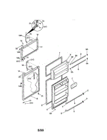 Door parts for Kenmore Refrigerator 253.38657993 (25338657993, 253 38657993) from AppliancePartsPros.com