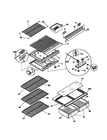 Shelves parts for Kenmore Refrigerator 253.38677892 (25338677892, 253 38677892) from AppliancePartsPros.com