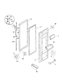 Refrigerator Door parts for Kenmore Refrigerator 253.48022893 (25348022893, 253 48022893) from AppliancePartsPros.com