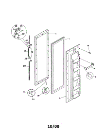 Freezer Door parts for Kenmore Refrigerator 253.48022894 (25348022894, 253 48022894) from AppliancePartsPros.com