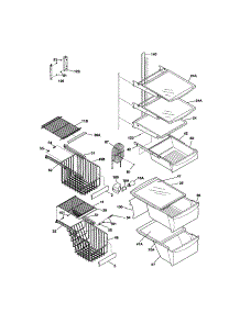 Shelves parts for Kenmore Refrigerator 253.51234106 (25351234106, 253 51234106) from AppliancePartsPros.com