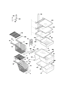 Shelves parts for Kenmore Refrigerator 253.51394105 (25351394105, 253 51394105) from AppliancePartsPros.com