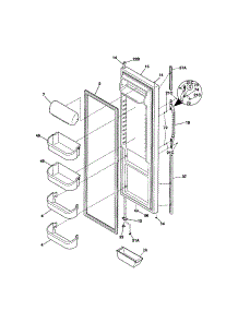 Refrigerator Door parts for Kenmore Refrigerator 253.51399101 (25351399101, 253 51399101) from AppliancePartsPros.com