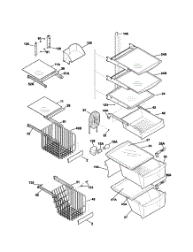 Shelves parts for Kenmore Refrigerator 253.52344302 (25352344302, 253 52344302) from AppliancePartsPros.com