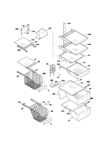 Shelves parts for Kenmore Refrigerator 253.52349302 (25352349302, 253 52349302) from AppliancePartsPros.com
