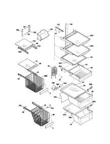Shelves parts for Kenmore Refrigerator 253.52649301 (25352649301, 253 52649301) from AppliancePartsPros.com