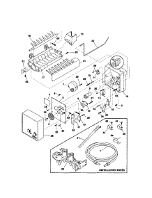 Icemaker parts for Kenmore Refrigerator 253.52649301 (25352649301, 253 52649301) from AppliancePartsPros.com