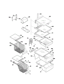 Shelves parts for Kenmore Refrigerator 253.53373300 (25353373300, 253 53373300) from AppliancePartsPros.com