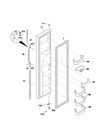 Freezer Door parts for Kenmore Refrigerator 253.53373300 (25353373300, 253 53373300) from AppliancePartsPros.com