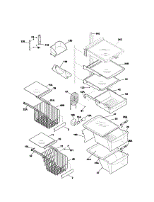 Shelves parts for Kenmore Refrigerator 253.53379300 (25353379300, 253 53379300) from AppliancePartsPros.com