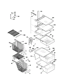 Shelves parts for Kenmore Refrigerator 253.53624302 (25353624302, 253 53624302) from AppliancePartsPros.com