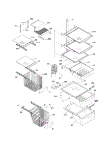 Shelves parts for Kenmore Refrigerator 253.5436440P (2535436440P, 253 5436440P) from AppliancePartsPros.com