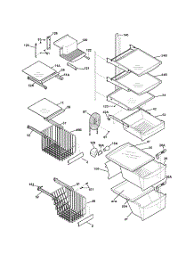 Shelves parts for Kenmore Refrigerator 253.54369400 (25354369400, 253 54369400) from AppliancePartsPros.com