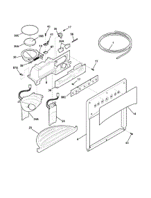Ice & Water Dispenser parts for Kenmore Refrigerator 253.54373301 (25354373301, 253 54373301) from AppliancePartsPros.com