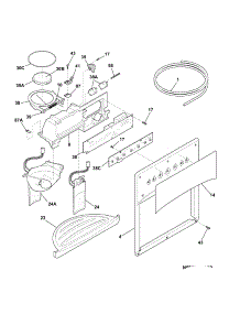 Dispenser parts for Kenmore Refrigerator 253.54379300 (25354379300, 253 54379300) from AppliancePartsPros.com