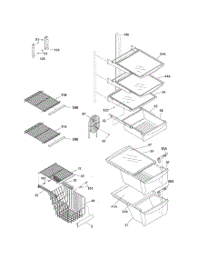 Shelves parts for Kenmore Refrigerator 253.54623409 (25354623409, 253 54623409) from AppliancePartsPros.com