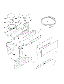 Dispenser parts for Kenmore Refrigerator 253.54674300 (25354674300, 253 54674300) from AppliancePartsPros.com