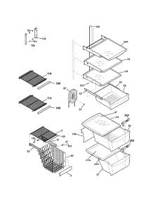 Shelves parts for Kenmore Refrigerator 253.54703402 (25354703402, 253 54703402) from AppliancePartsPros.com