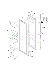 Refrigerator Door parts for Kenmore Refrigerator 253.54742300 (25354742300, 253 54742300) from AppliancePartsPros.com