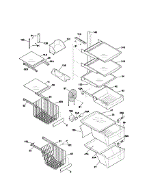 Shelves parts for Kenmore Refrigerator 253.54743300 (25354743300, 253 54743300) from AppliancePartsPros.com
