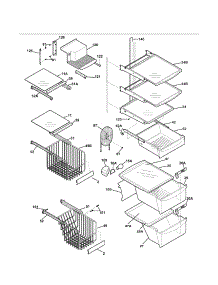 Shelves parts for Kenmore Refrigerator 253.56279400 (25356279400, 253 56279400) from AppliancePartsPros.com