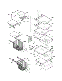 Shelves parts for Kenmore Refrigerator 253.56279407 (25356279407, 253 56279407) from AppliancePartsPros.com