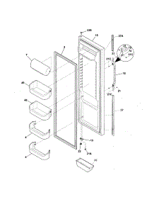 Refrigerator Door parts for Kenmore Refrigerator 253.56282407 (25356282407, 253 56282407) from AppliancePartsPros.com