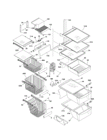 Shelves parts for Kenmore Refrigerator 253.56293408 (25356293408, 253 56293408) from AppliancePartsPros.com
