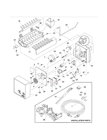 Ice Maker parts for Kenmore Refrigerator 253.57384601 (25357384601, 253 57384601) from AppliancePartsPros.com