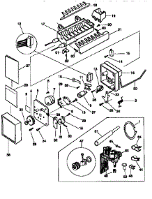 Icemaker parts for Kenmore Refrigerator 253.57672790 (25357672790, 253 57672790) from AppliancePartsPros.com