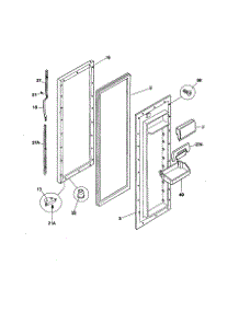 Refrigerator Door parts for Kenmore Refrigerator 253.57677791 (25357677791, 253 57677791) from AppliancePartsPros.com