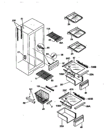 Shelves parts for Kenmore Refrigerator 253.58085891 (25358085891, 253 58085891) from AppliancePartsPros.com