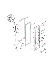 Refrigerator Door parts for Kenmore Refrigerator 253.58085894 (25358085894, 253 58085894) from AppliancePartsPros.com